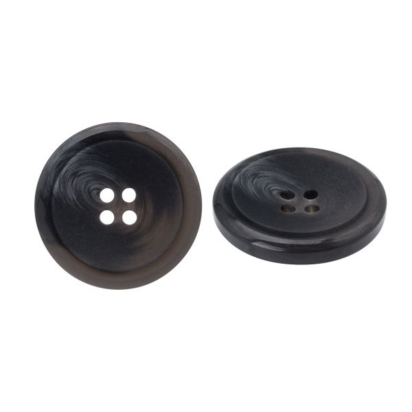 Пуговица 4 прокола 48L = 32 мм, пластик, col.A черный, CN2864, 36 шт