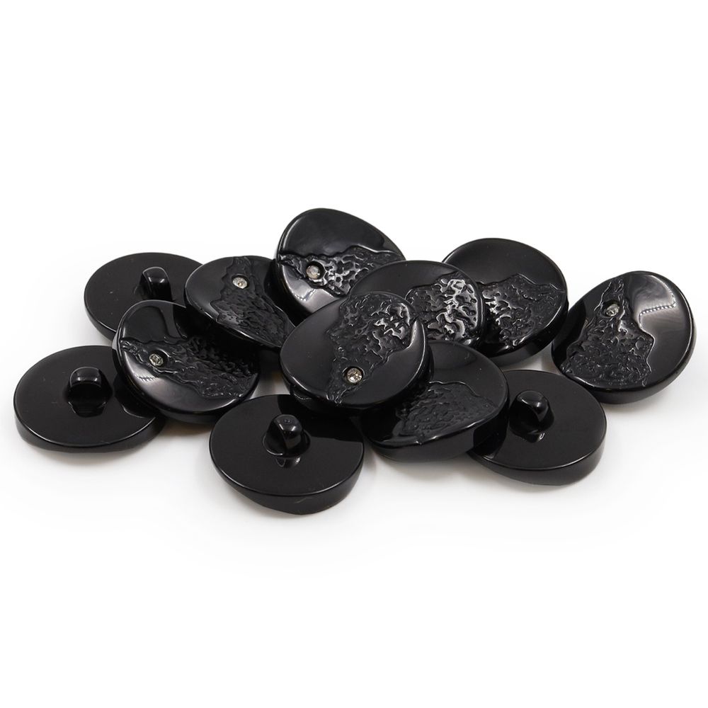 Пуговицы на ножке (3.00-521-28А) (черный), 20 шт
