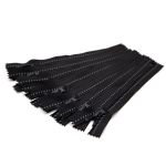 Молния спираль (витая) Т5 (5 мм) 1 зам., н/раз., 18 см, цв. черный, 10 шт