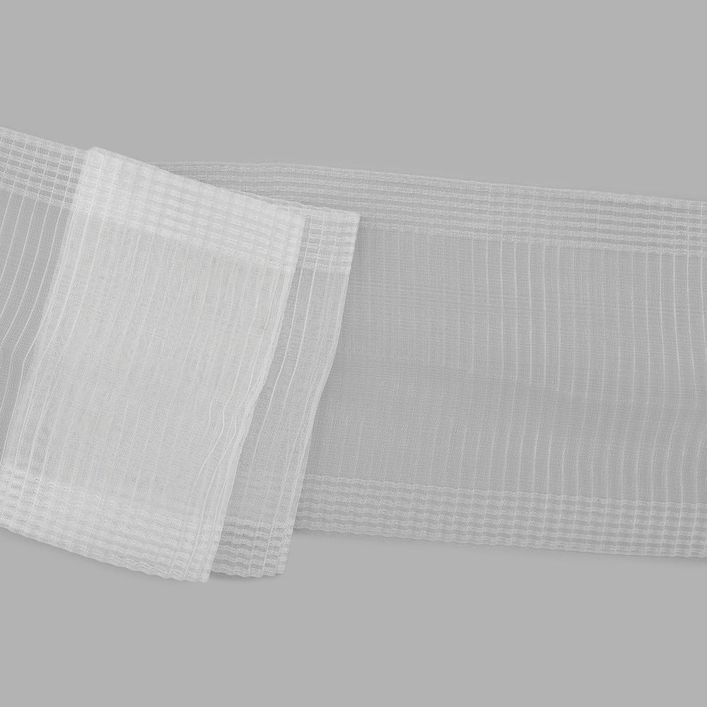 Лента атласная гофре 110.0 мм / 50±1 метров, белый, С1692, Красная лента