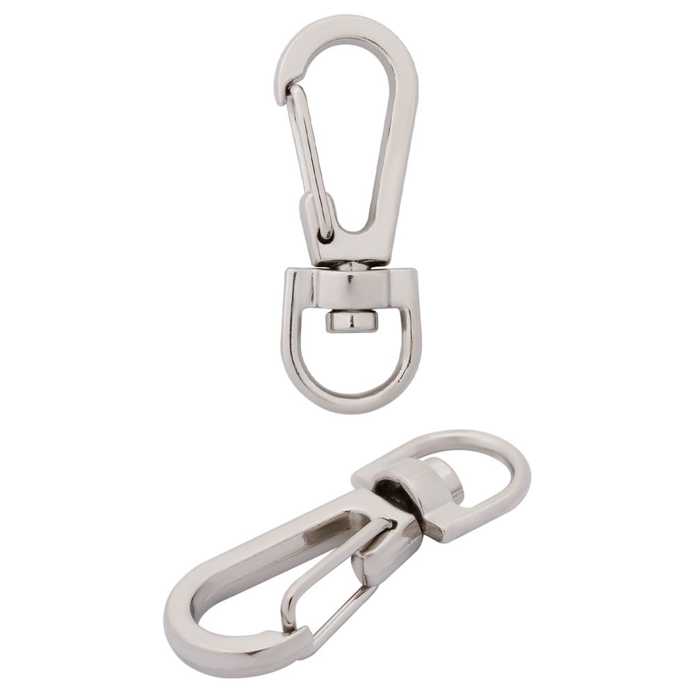 Карабин металл 10.0 мм (13х37 мм), цв.никель, 20 шт