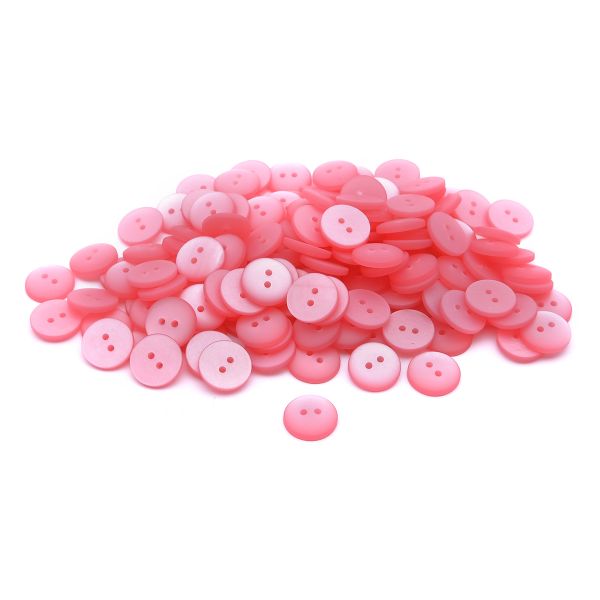 Пуговицы на 2 прокола 22L (14мм), пластик (col.35 розовый), CR-K18M, 144 шт