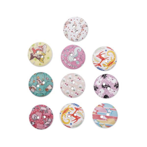 Украшения декоративные пуговицы деревянные Детский №3, 15-18 мм, 100 шт