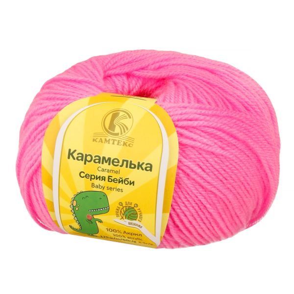 Пряжа Камтекс Карамелька / уп.10 мот. по 50 г, 175 м, цв.054 розовый супер