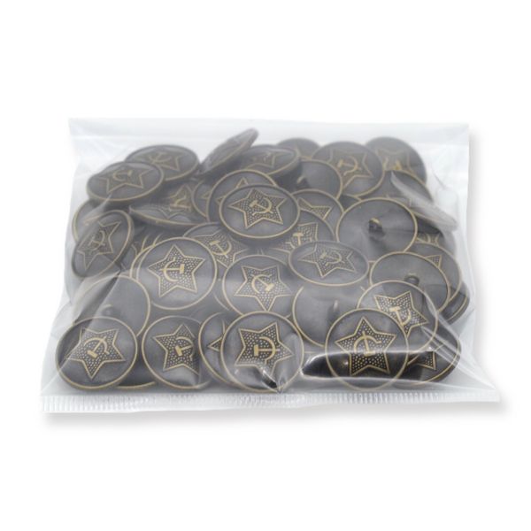 Пуговицы на ножке 36L (23мм), металл (OB бронза), 72 шт, ME 621