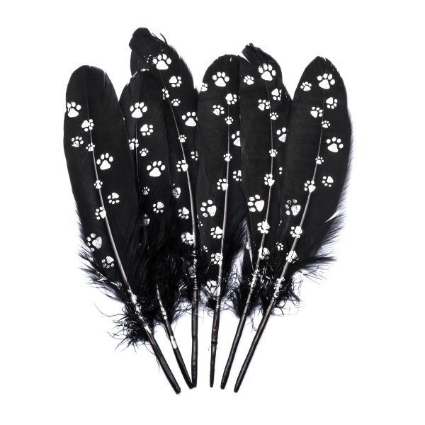 Перо декоративное обработанное Лапки, 17-20см, 6 шт, XQ-660310