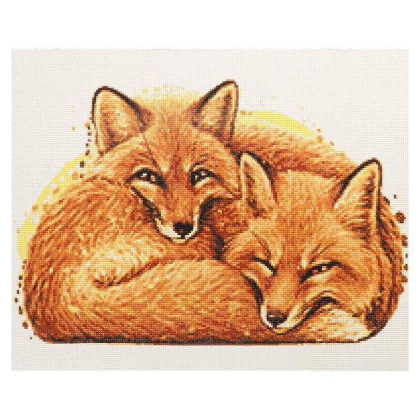Алмазная (кристальная) мозаика Cristyle, Лисы, 50х40см