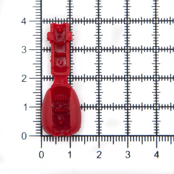 Наконечник для шнура пластик Крокодил 38х14 мм, С519 красный, 0305-3050, 200 шт