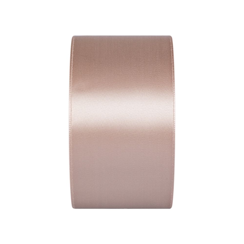 Лента атласная 1-сторонняя 50.0 мм / 33±2 метра, №141 бежевый, в термоплёнке, Gamma