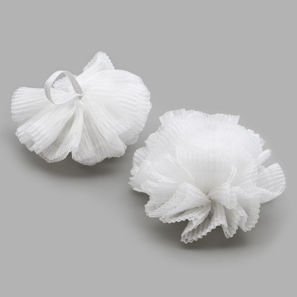 Бант декоративный ⌀11 см, уп., 10 шт, белый, С403