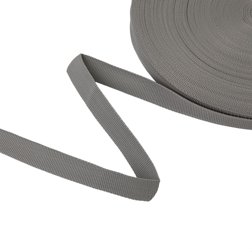 Стропа (ременная лента) 20 мм / 50 метров, толщ. 1.1 мм, [10 г/пог.м], 100% п/п, 310 св.серый, Gamma G-20 ЦВ