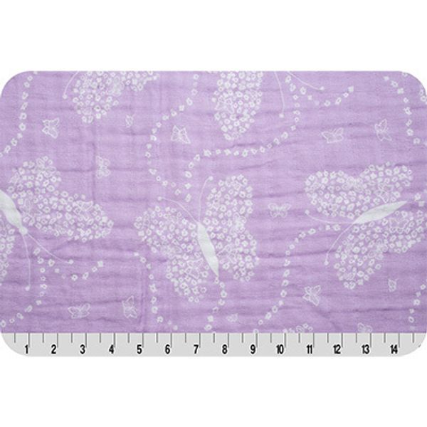 Ткань для пэчворка Peppy Embrace (марлевка), отрез 100х125 см, 120 г/м², flowerfly lilac, Shannon Fabrics
