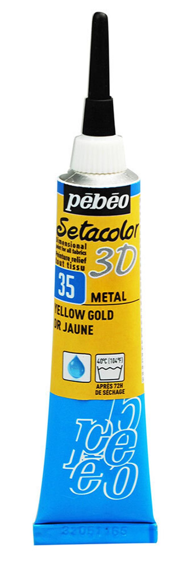 Контур по ткани металлик Setacolor 3D 20 мл 557035 под желтое золото, Pebeo