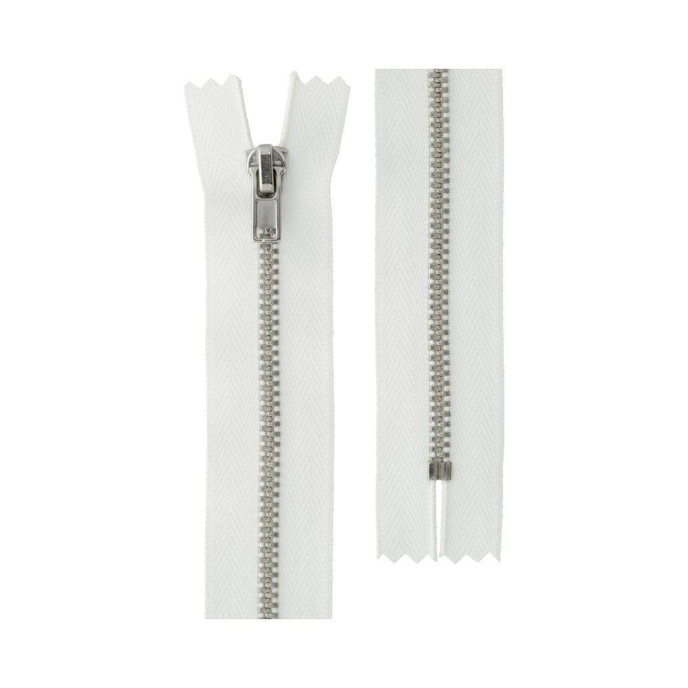 Молния металл Т3 (3 мм) 1 зам., н/раз., 16 см, никель, 001 белый, ZIP 3N Gamma, 10 шт Молния металл Т3 (3 мм) 1 зам., н/раз., 16 см, никель, 001 белый, ZIP 3N Gamma, 10 шт