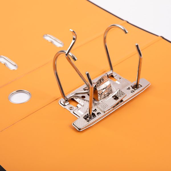 Регистратор PVC, 2-х стороннее покрытие, мет.уг. 75 мм, 10 шт, Trend A4 арочный механ, черный/оранжевый ЕС100262112, Expert Complete