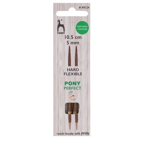 Спицы съемные Pony Perfect ⌀5.0 мм, 10.5 см, дерево, 2 шт, 49124