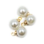 Бусины пластик с петелькой ⌀6 мм, 15 шт в упак, Astra&Craft, Золото