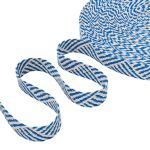 Стропа (ременная лента) 35 мм / 45.72 метра, [23.33 г/пог.м], с принтом, ZH807 белый/синий, 3Al295