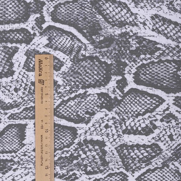 Сетка бельевая эластичная 100 г/м², шир.160 см / 50 метров, принт Питон.SZ025816 цв.белый+черный /SZ025816.19/