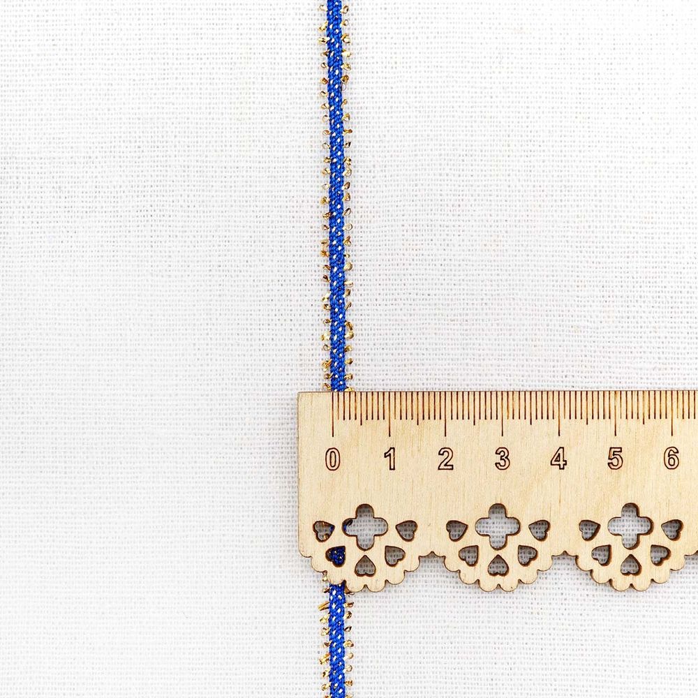 Шнур отделочный плетеный ⌀6.0 мм / 30 метров, василек, С757Г7