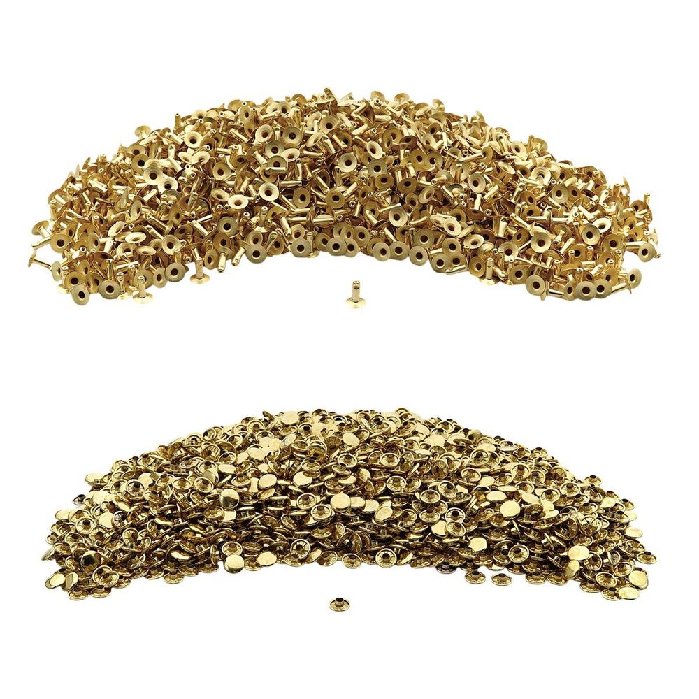 Хольнитены ⌀9 мм, h=9 мм, сталь, New Star №33.5, золото, уп≈2000 шт