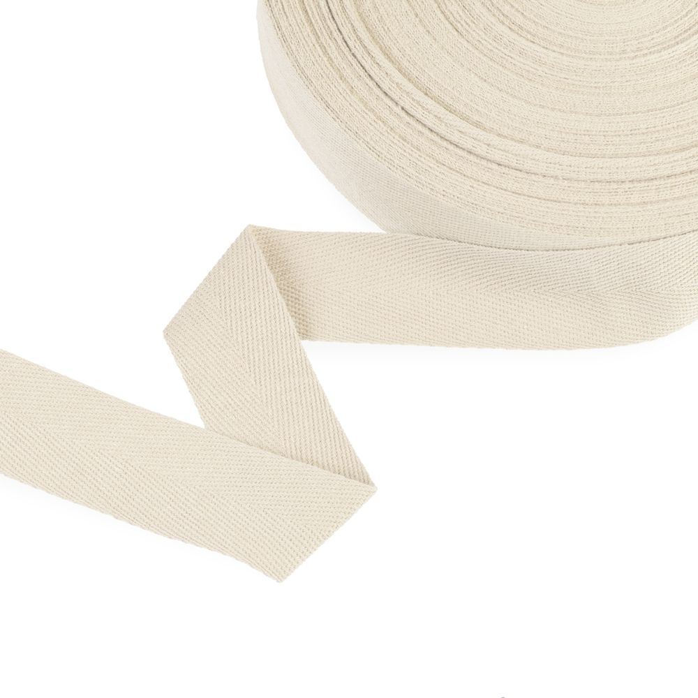 Тесьма (лента) киперная (100 х/б) 35 мм / 50 метров, суровый/ecru, Gamma TCT-35