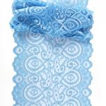 Кружево бельевое эластичное 180 мм / 3 м, TBY.L1351, цв.L3090 голубой, Kruzhevo
