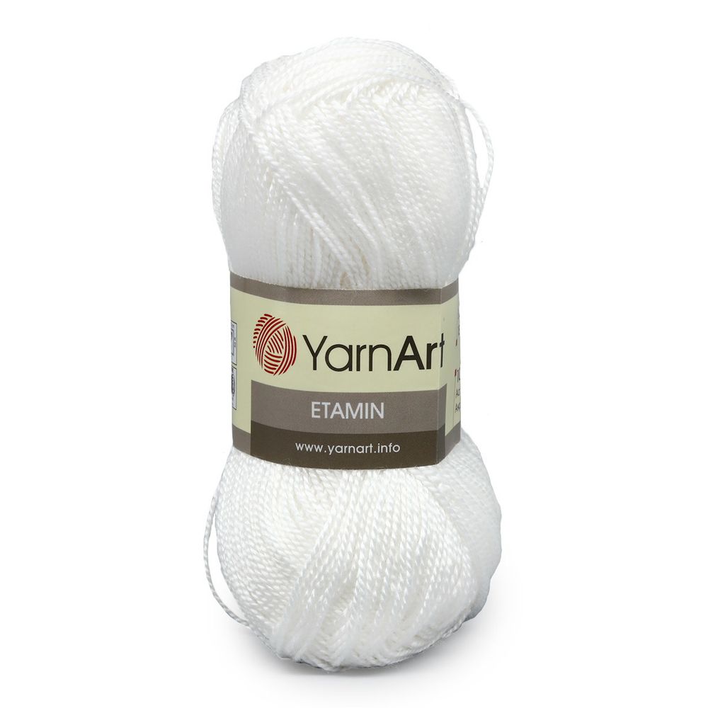 Пряжа YarnArt (ЯрнАрт) Etamin / уп.10 мот. по 30 г, 180м, 421 белый /TOS/