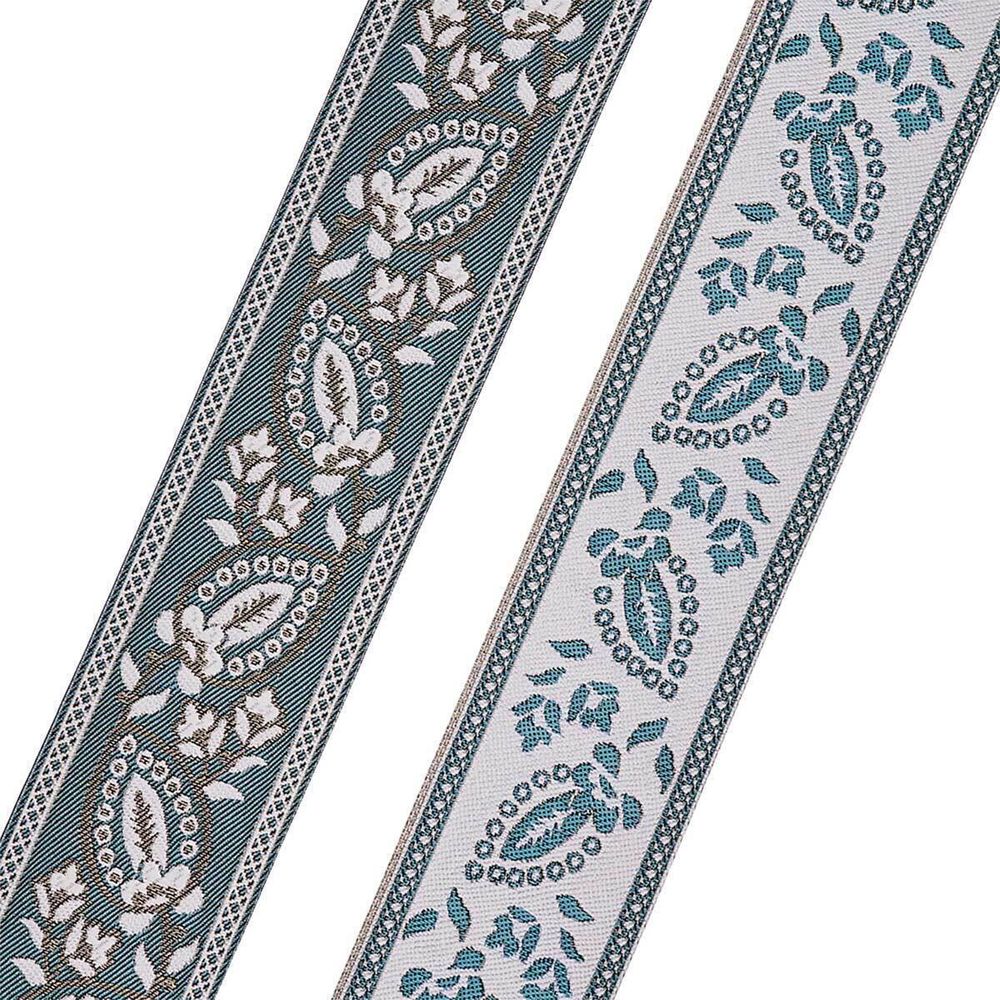 Лента (тесьма-бордюр) жаккардовая 60.0 мм / 25±1 метров, 3 бирюзовый, 3AR2679