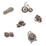 Украшения декоративные пуговицы Путешествие, AS/серебро, 24 шт
