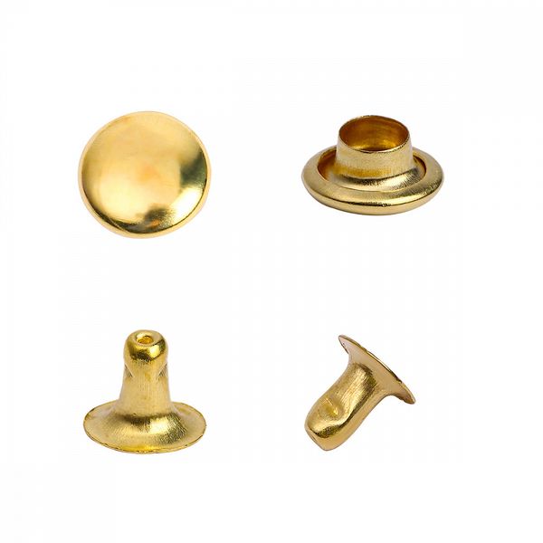 Хольнитены односторонние сталь 6х6 мм, №0, TBY.5106 цв. золото уп. 1000 шт, TBY