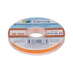 Лента репсовая (в рубчик) с зубчатым краем 10.0 мм / 25±1 метров, 668 оранжевый, Gamma PTGR-10