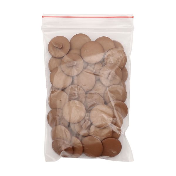 Пуговицы на ножке 28L (18мм), пластик (Brown (коричневый)), NE68, 48 шт