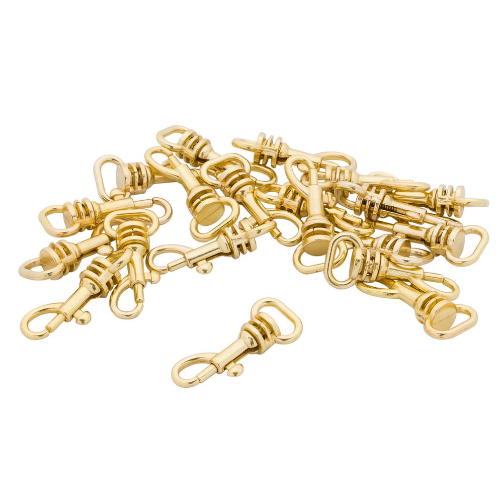 Карабин металл 10.0 мм (14х32 мм), цв.золото, 20 шт