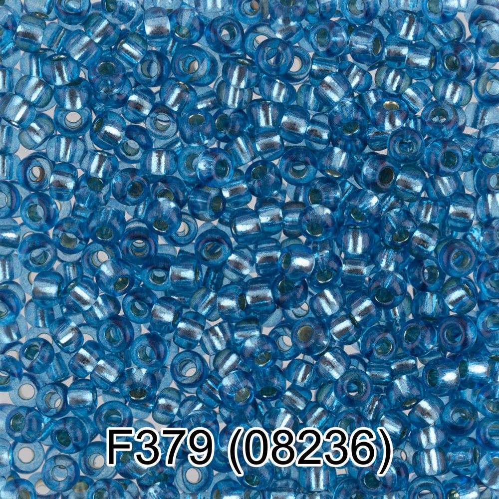Бисер Gamma 10/0 (2.3 мм), 50 г, F379 синий, 08236, круглый 6