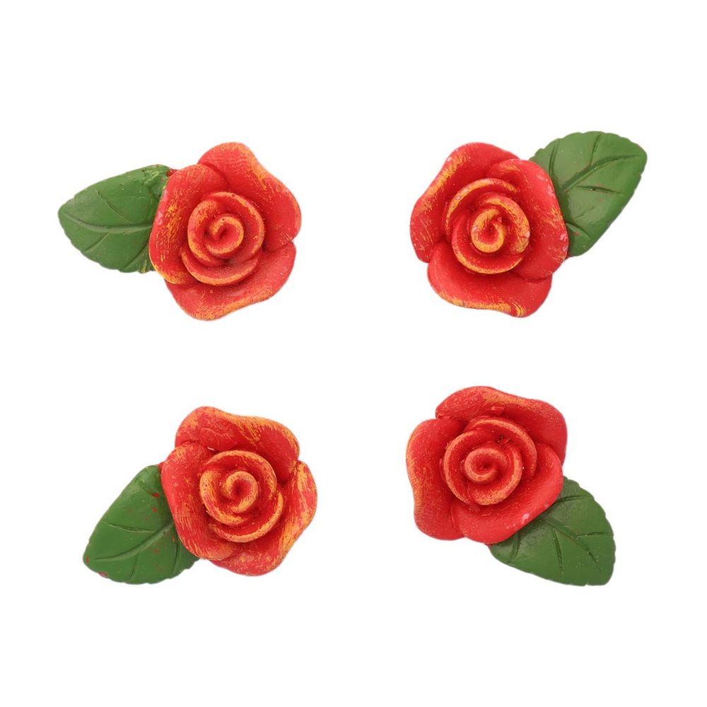 Кабошоны декор подарков, шармы для слаймов Роза, 4 шт/упак, LR15-4625