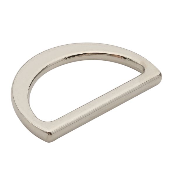 Полукольцо литое металл внутр. 25 мм (внешн. 30х20 мм), 50 шт, цв.никель, 819-035