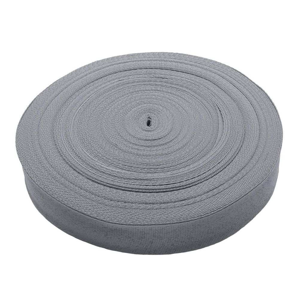 Тесьма (лента) киперная 40 мм / 50 метров, 13 г/м, 100% полиэфир, 15 серый
