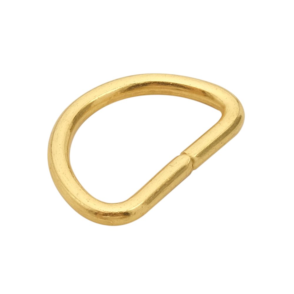 Полукольцо сварное металл внутр. 15 мм (внешн. 19х14 мм, ⌀2 мм), 100 шт, золото, 816-112