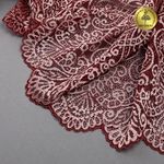 Кружево бельевое эластичное 225 мм / 25 м, 40992 цв.бордо+св.розовый, Kruzhevo