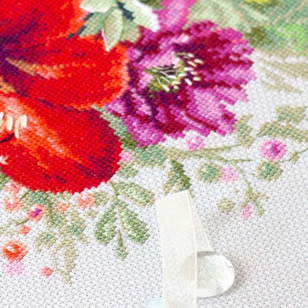 Набор для вышивания нитками Чудесная игла, Букет с амариллисом 36х27см