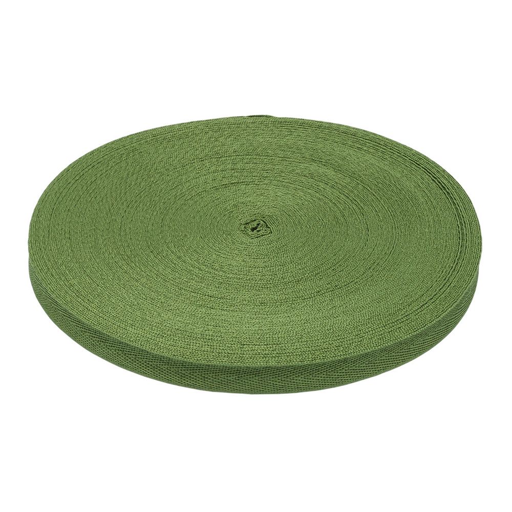 Тесьма (лента) киперная 15 мм / 50 метров, 3 г/м, 100% полиэфир, 23 хаки