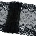 Кружево бельевое эластичное 255 мм / 10 м, 7735001 черный