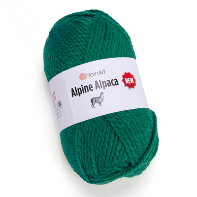 Пряжа YarnArt (ЯрнАрт) Alpine Alpaca New / уп.3 мот. по 150 г, 120 м, 1449 зеленый