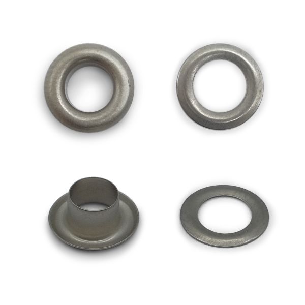 Люверсы металл ⌀_4.0 мм (внутр.), серебро, 100 шт, S090806, BIG