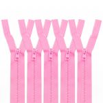 Молния трактор Arta Т6 (6 мм) 1 зам., разъем., 55 см, цв. 099 св.розовый, уп.5 шт