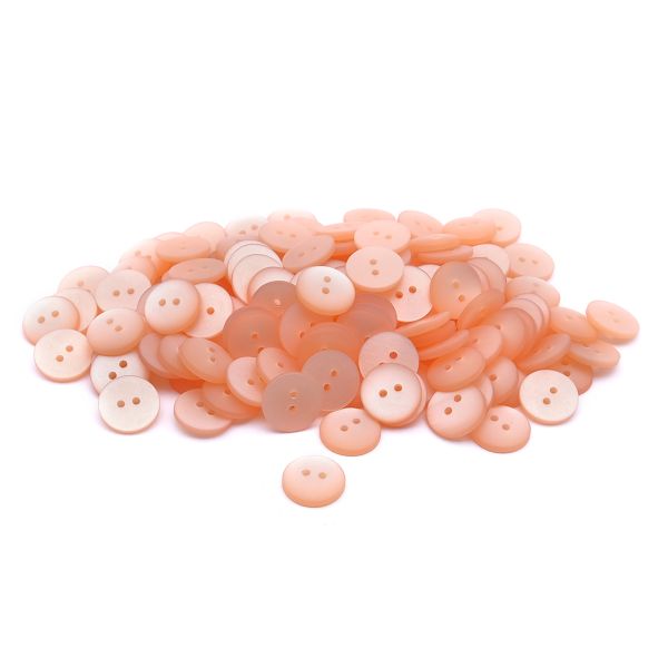 Пуговицы на 2 прокола 22L (14мм), пластик (col.61 светло-персиковый), CR-K18M, 144 шт