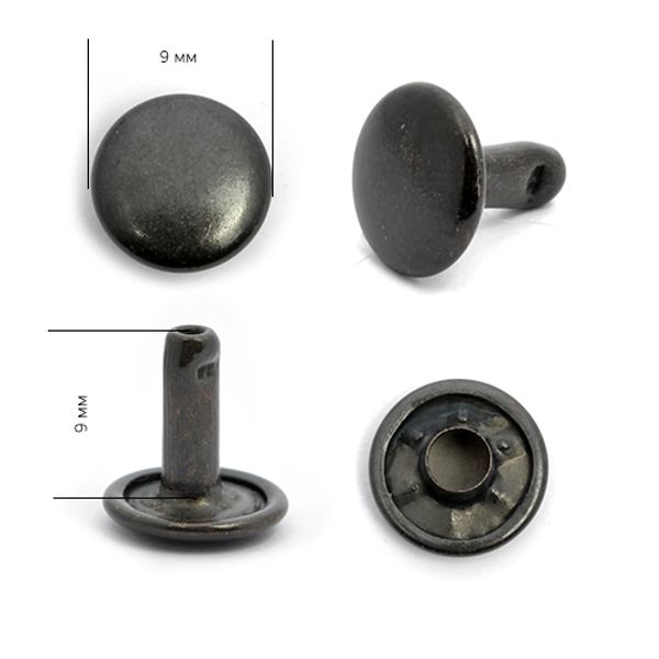 Хольнитены двухсторонние ⌀9 мм, h=9 мм, сталь, New Star №33.5, цв. оксид, ≈2000 шт