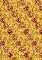 Ткань для пэчворка Peppy Русские традиции, рулон 112 см / 5 метров, РТ-14 желтый, Peppy