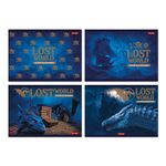 Альбом для рисования, бронзовая краска, 100 г/м², A4 29х20.5 см, склейка с одной стороны 40 л., 4 шт, 40АЛКЛ4_000249 Затерянный мир, Светоч